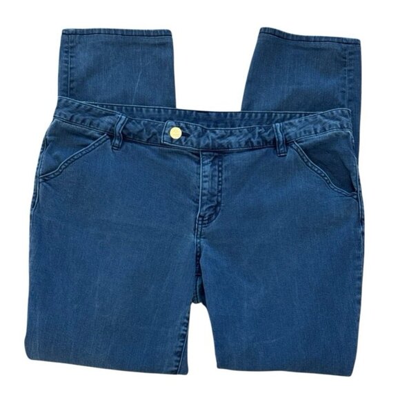 Tory Burch Women's 32 Super Skinny Jeans Low Rise Indigo Inseam 28.25" EUC Y2K - Picture 1 of 16